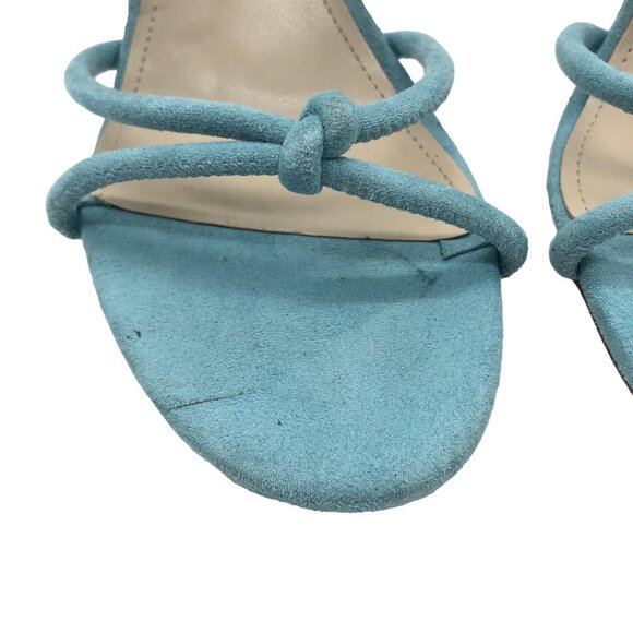Nine West Kims Light Blue Faux Suede Strappy Sandals Heels Size 6 M - Picture 3 of 7